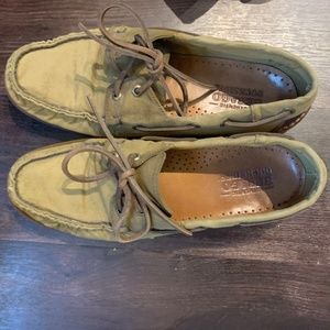 Sebago Docksides canvas and leather upper